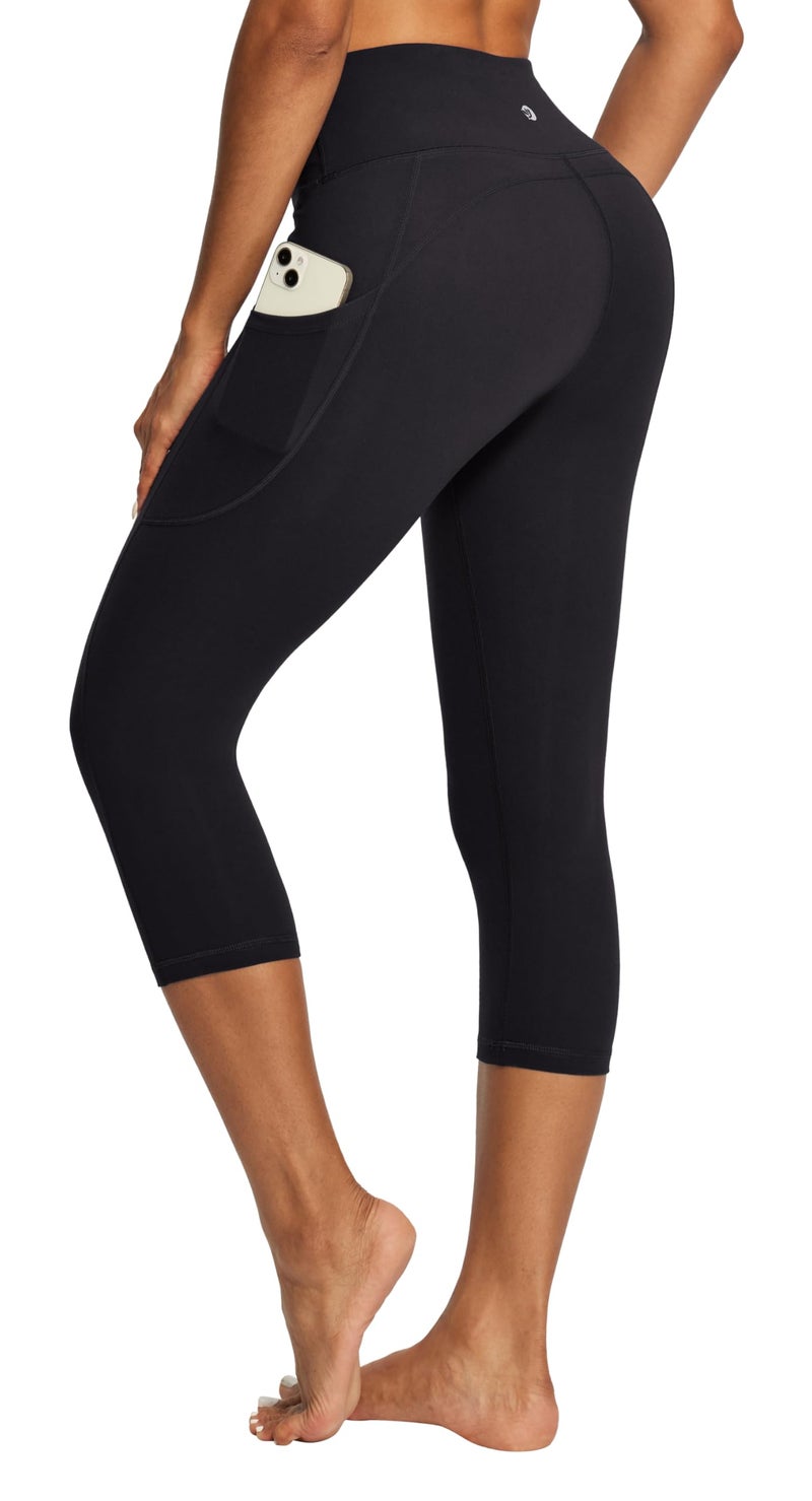 IUGA High Waisted Yoga Pants for Women with Pockets Capri Leggings for Women Workout Leggings Yoga Capris - Image 1